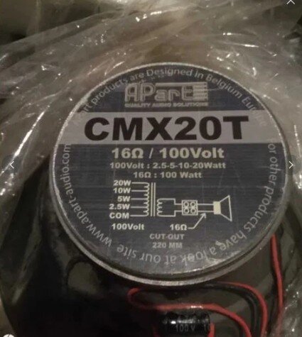 Set 2 boxe profesionale Apart CMX20T (100V / 16 Ohm)